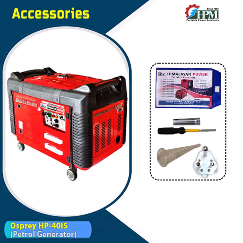 4 KVA Petrol Inverter Generator, Model Osprey HP-40is, Recoil & Self Start